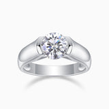 Solitaire Round Cut Moissanite Ring - Ceerom