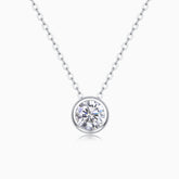 Round Solitaire Pendant Necklace - Ceerom