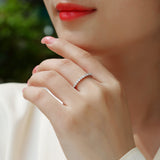 Moissanite Half Eternity Wedding Band