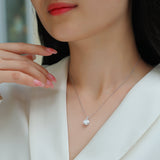 Round Cut Moissanite Solitaire Pendant Necklace - Ceerom