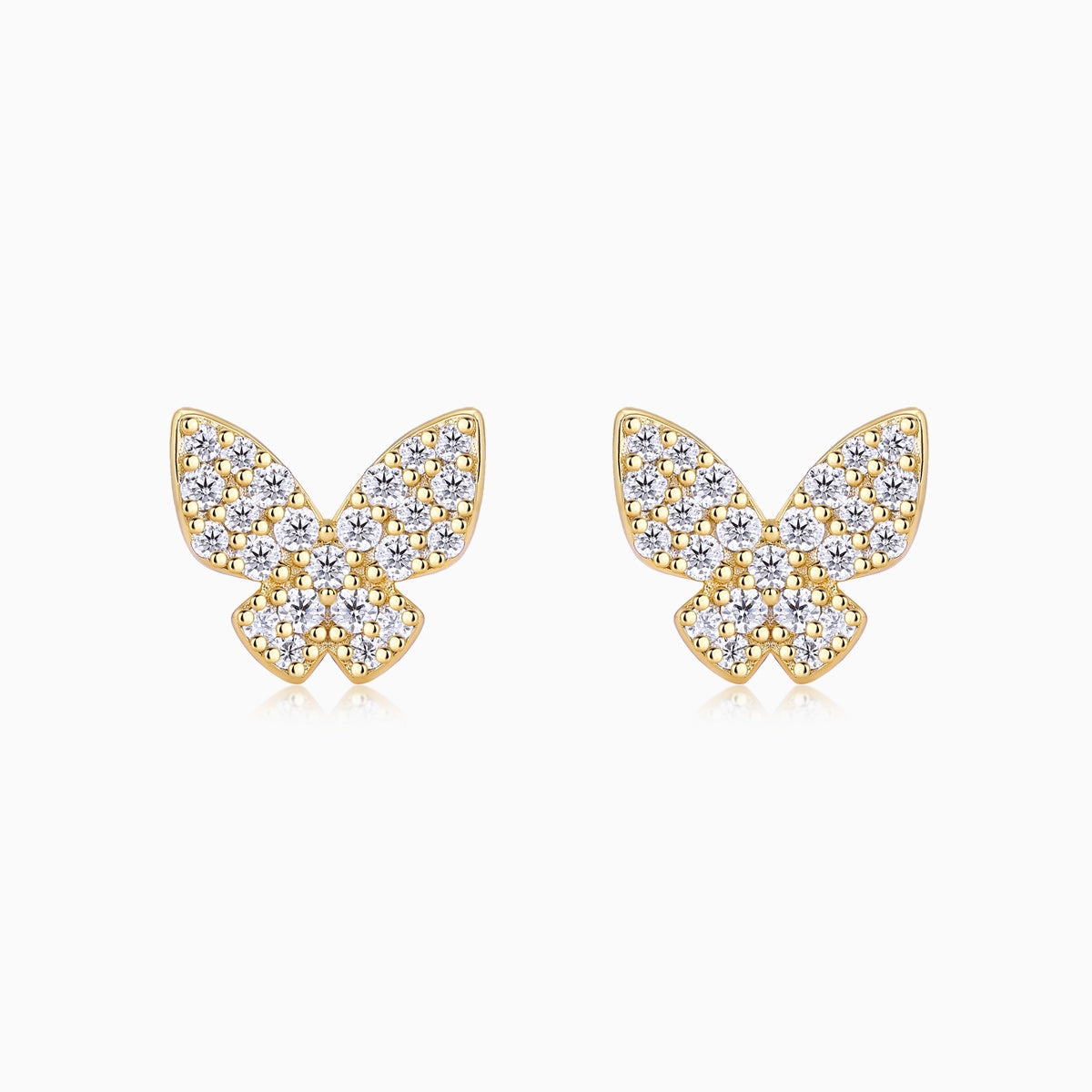Butterfly Design Moissanite Stud Earrings - Ceerom