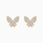 Butterfly Design Moissanite Stud Earrings - Ceerom