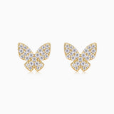 Butterfly Design Moissanite Stud Earrings - Ceerom