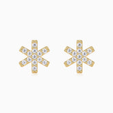 Snowflake Design Moissanite Stud Earrings - Ceerom