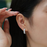 Moissanite Hoop Women Wedding Earrings - Ceerom