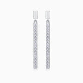 Sterling Silver Sparkling Moissanite Stud Earrings - Ceerom