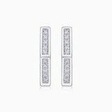 Pave Moissanite Pentagonal Hoop Earrings - Ceerom