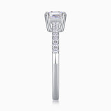 Asscher Cut Moissanite Pave Engagement Ring - Ceerom