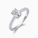 The Pave Oval Cut Engagement Ring - Ceerom