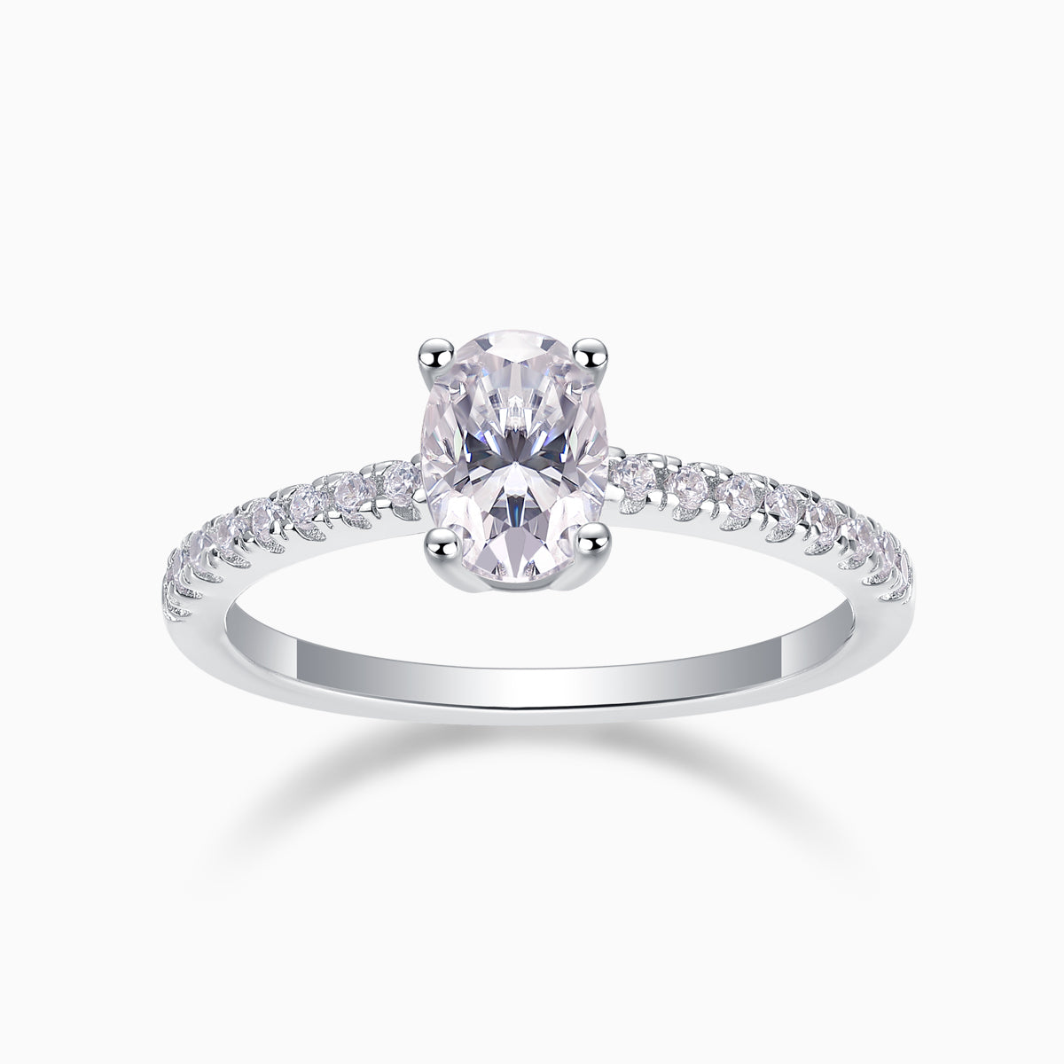 The Pave Oval Cut Engagement Ring - Ceerom