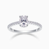 The Pave Oval Cut Engagement Ring - Ceerom