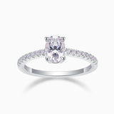 The Pave Oval Cut Engagement Ring - Ceerom