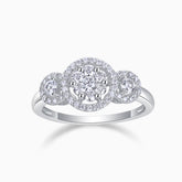 Flower Halo Moissanite Engagement Ring - Ceerom
