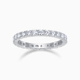 Round Brilliant Moissanite Stackable Wedding Band Ring
