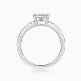 Asscher Cut Moissanite Pave Ring - Ceerom