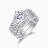 Classic Sparkle Round Cut Stackable Ring Set - Ceerom