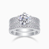 Classic Sparkle Round Cut Stackable Ring Set - Ceerom