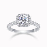Halo Round Cut Moissanite Engagement Ring - Ceerom