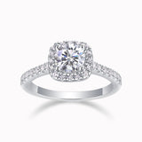 Halo Round Cut Moissanite Engagement Ring - Ceerom
