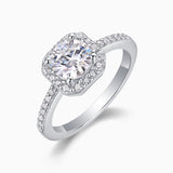 Halo Moissanite Pave Wedding Ring - Ceerom