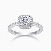 Halo Moissanite Pave Wedding Ring - Ceerom