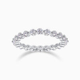 Round Cut Moissanite Band Ring - Ceerom