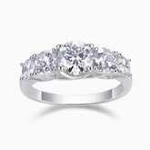 5-Stone Round Moissanite Engagement Ring