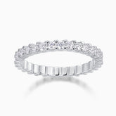 Minimalist Moissanite Pave Band Ring - Ceerom