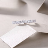 Minimalist Moissanite Pave Band Ring - Ceerom