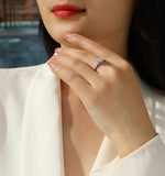 Round Cut Moissanite Six Prong Engagement Ring - Ceerom