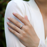 Three Stone Cushion Cut Engagement Ring - Ceerom