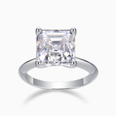 5CT Solitaire Asscher Cut Moissanite Ring - Ceerom