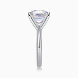 5CT Solitaire Asscher Cut Moissanite Ring - Ceerom