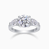 Three Stone Classic Moissanite Engagement Ring