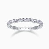 Brilliant Moissanite Stackable Eternity Wedding Band Ring
