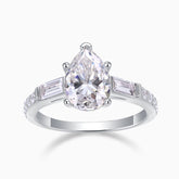 Pear Shaped Moissanite Engagement Ring - Ceerom