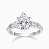 Pear Shaped Moissanite Engagement Ring - Ceerom