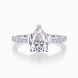 Pear Shaped Moissanite Engagement Ring - Ceerom