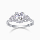 Halo Round Cut Moissanite Engagement Ring - Ceerom