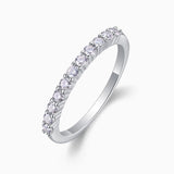 Moissanite Half Eternity Wedding Band