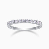 Moissanite Half Eternity Wedding Band