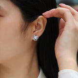 Star Halo Moissanite Stud Earring - Ceerom