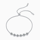Sterling Silver Moissanite Bolo Bracelet - Ceerom