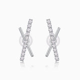 Moissanite Letter X Stud Earrings - Ceerom