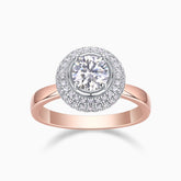 Round Halo Engagement Ring - Rose Gold - Ceerom