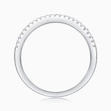 Three Row Moissanite Wedding Band Ring