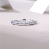 Half A Row of Moissanite Band Ring - Ceerom