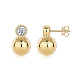 Elegant Ball Moissanite Stud Earrings - Ceerom