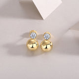 Elegant Ball Moissanite Stud Earrings - Ceerom