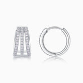 Moissanite Split Huggie Earrings